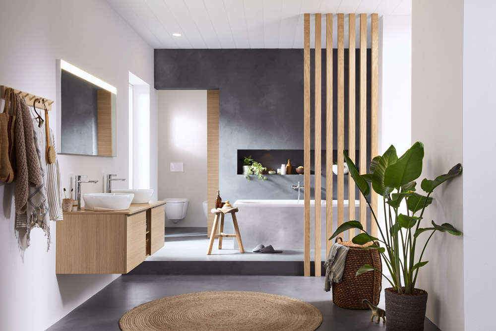 Modernes Badezimmer mit D-Neo Boho Möbeln