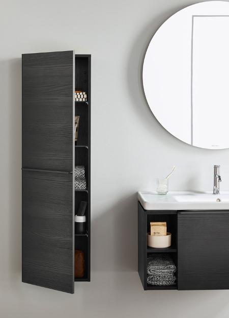 Mueble para baño con lavabo incluido de 118,4 cm realizado en el color  blanco mate D Neo Duravit