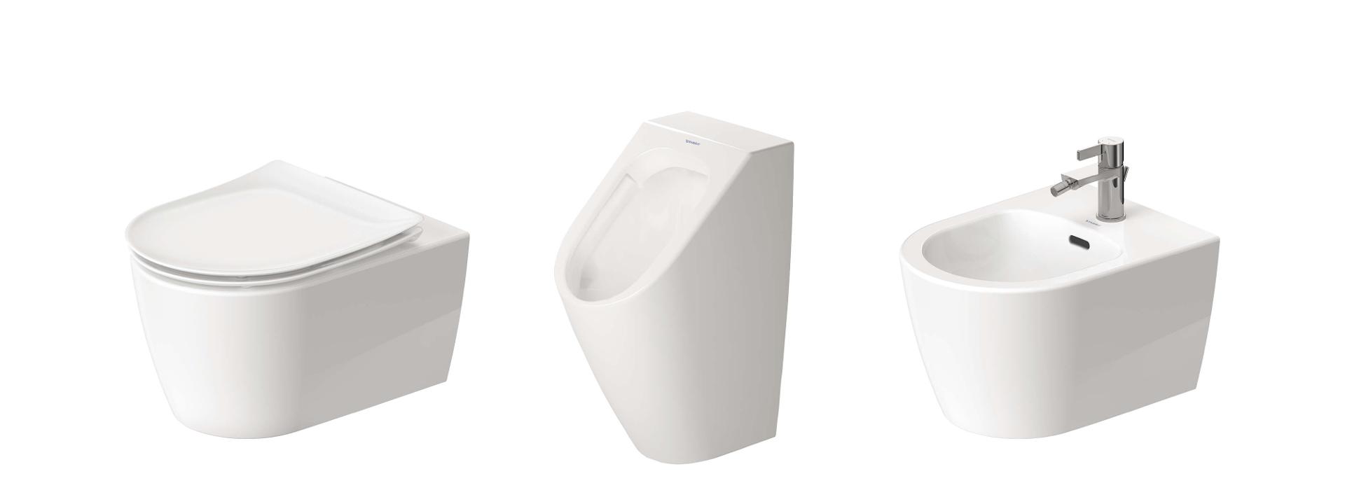 Wall mounted Soleil WC with bidet and urinal