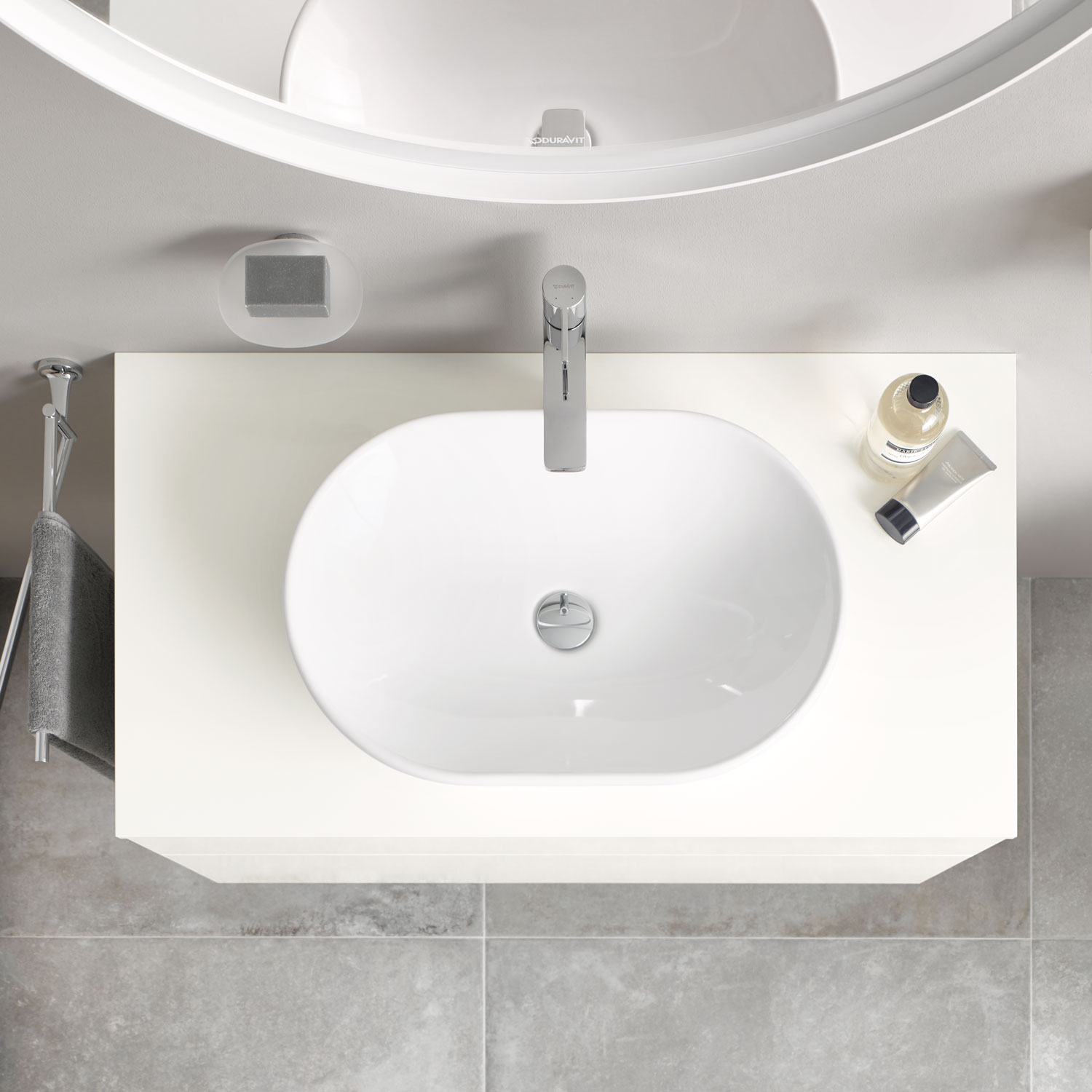 L-Cube countertop washbasin without overflow
