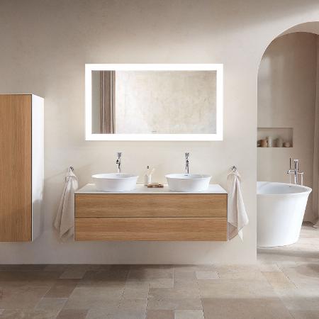 Ensemble salle de bain complète deux lavabos design - Caraibes