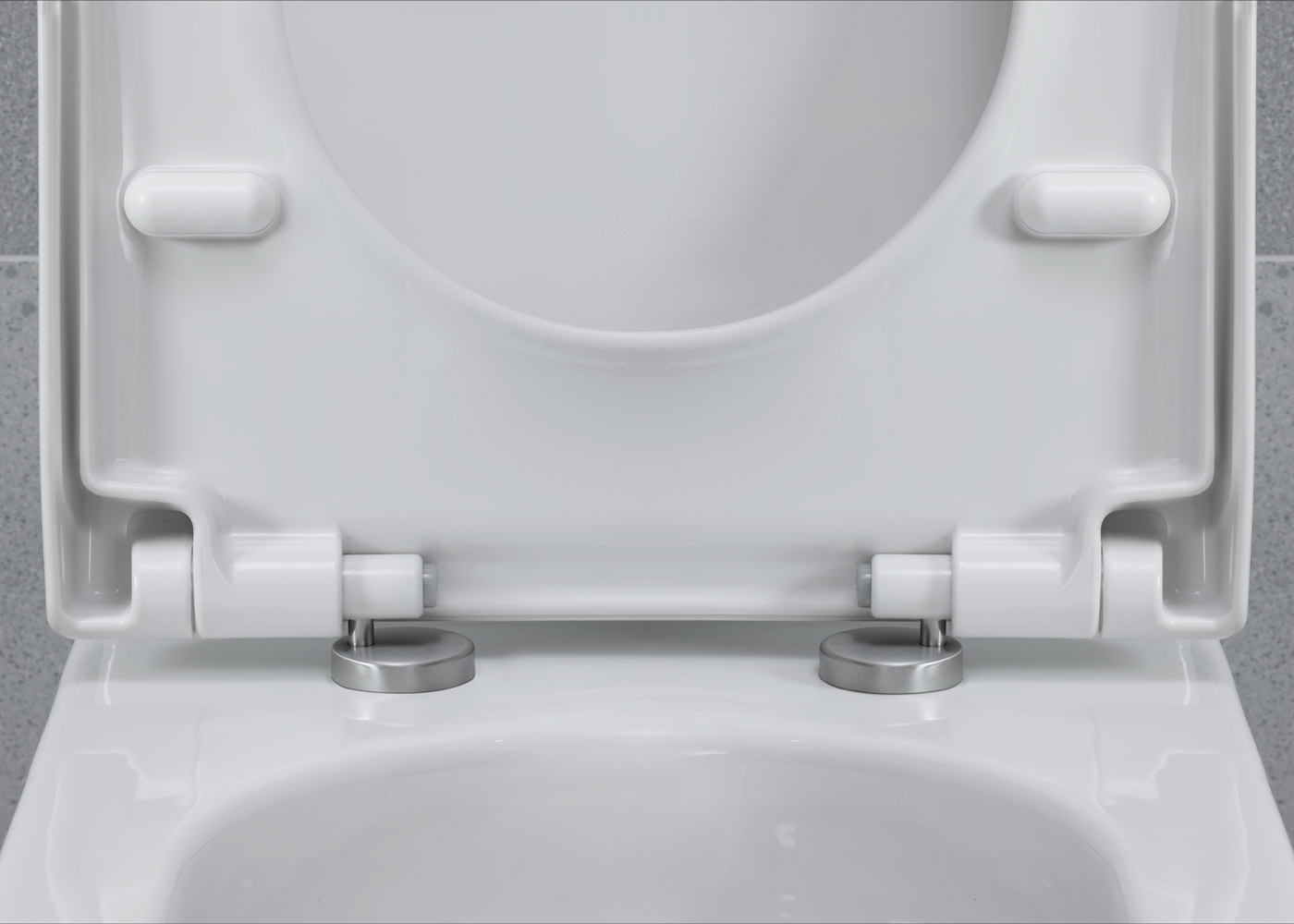 Starck 2 WC seat with stainless steel hinges
