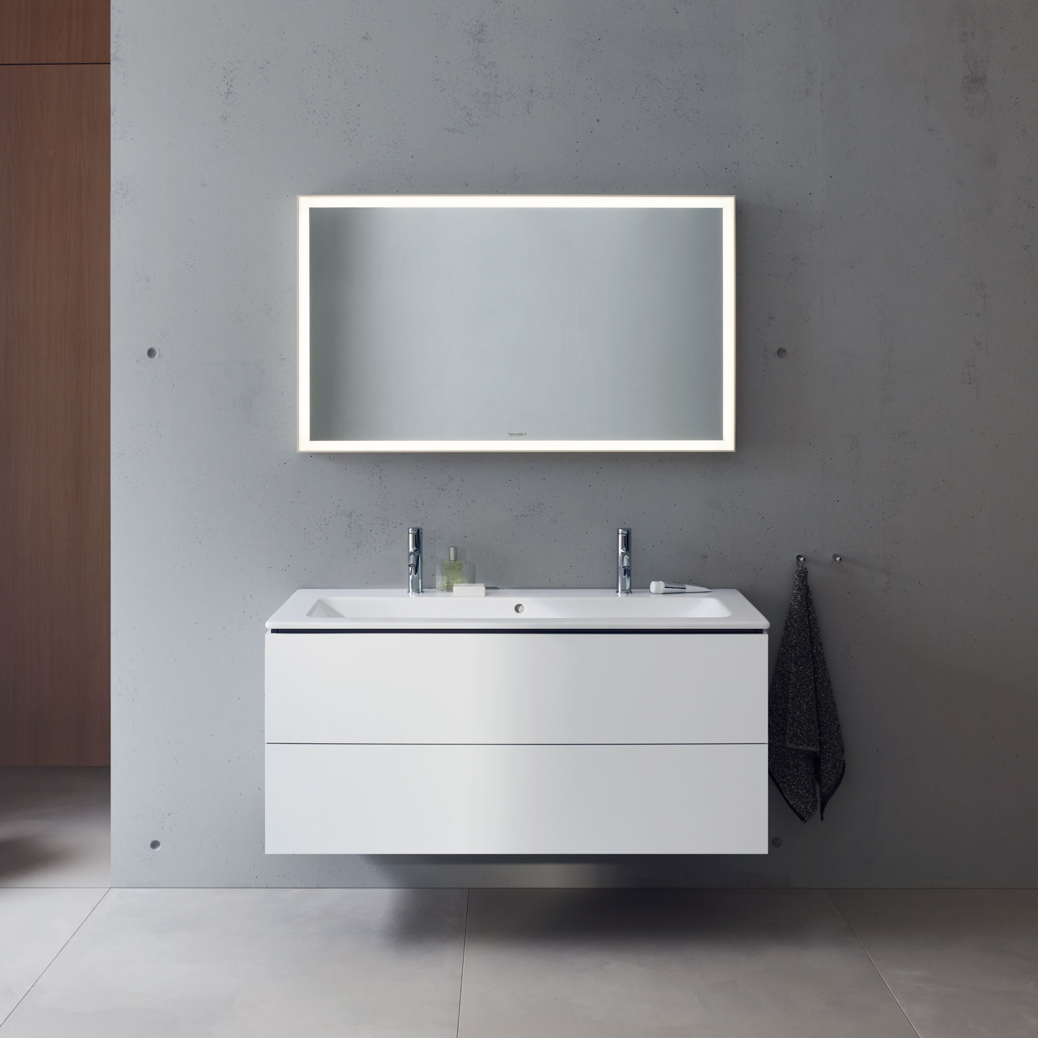 Me by Starck double washbasin with vanity unit
