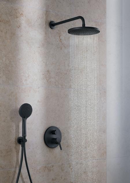 Isenberg Shower Set 10″ Shower Head & Hand Shower System Thermostatic —  Kitchen Bath Quest