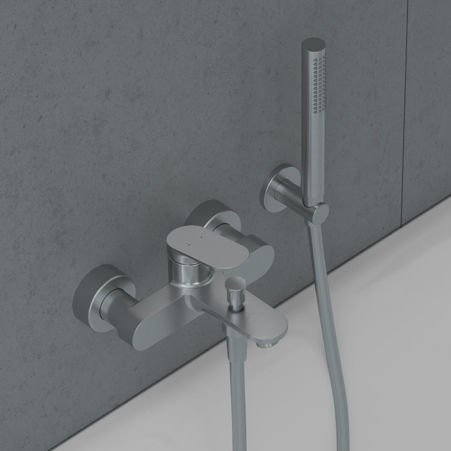 Wave Single lever bath mixer for exposed installation
