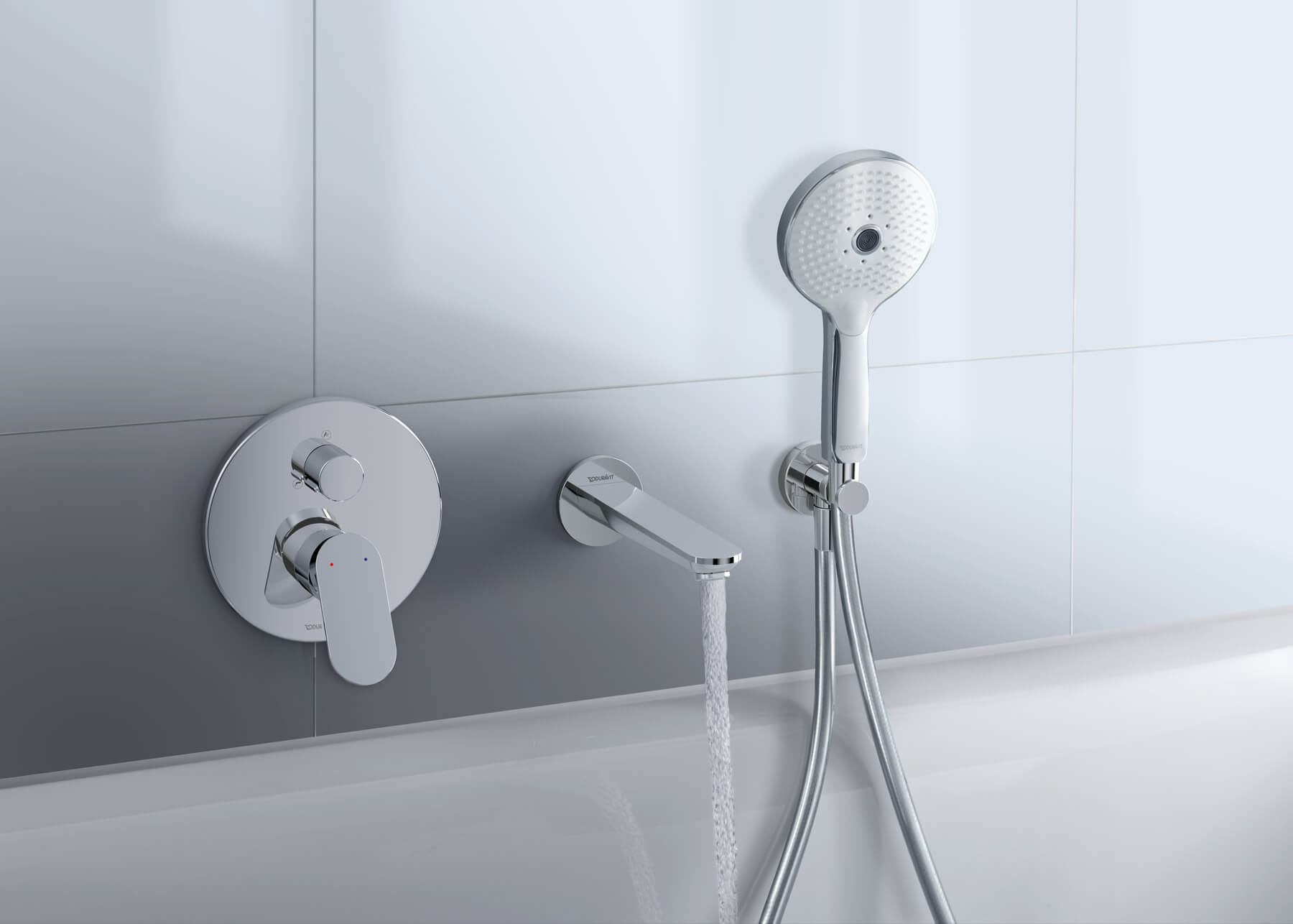 Wave Single lever bath mixer for concealed installation
