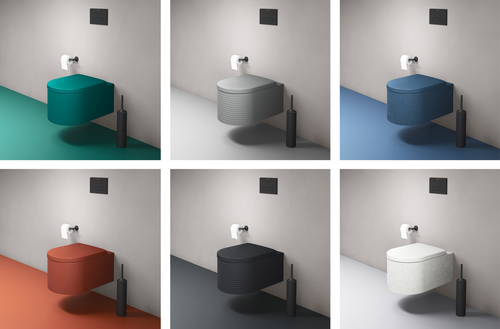 Duravit Millio toilet in various colours and structures
